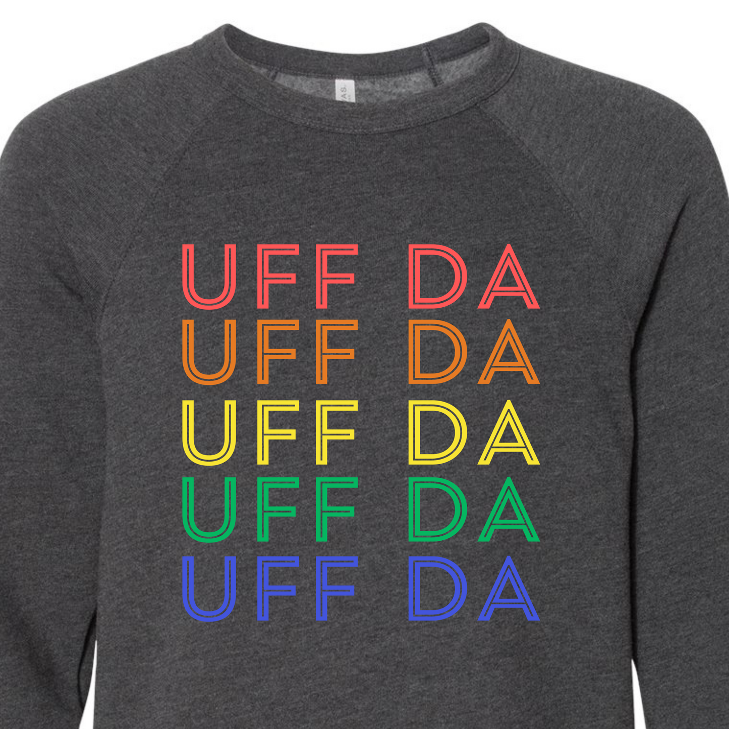 APPAREL - Sweatshirt - Retro Rainbow Uff Da