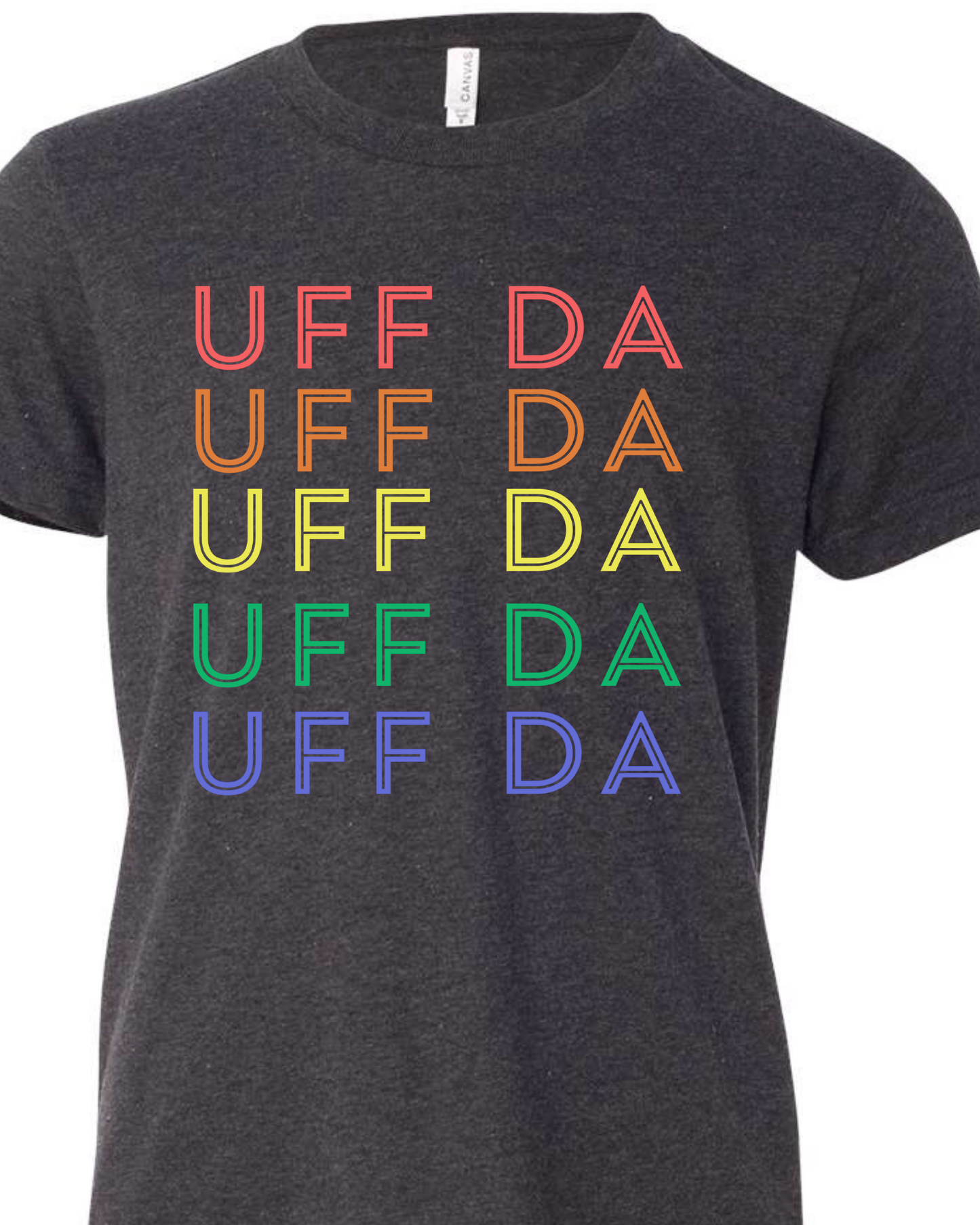 APPAREL - Kids T - Retro Rainbow Uff Da