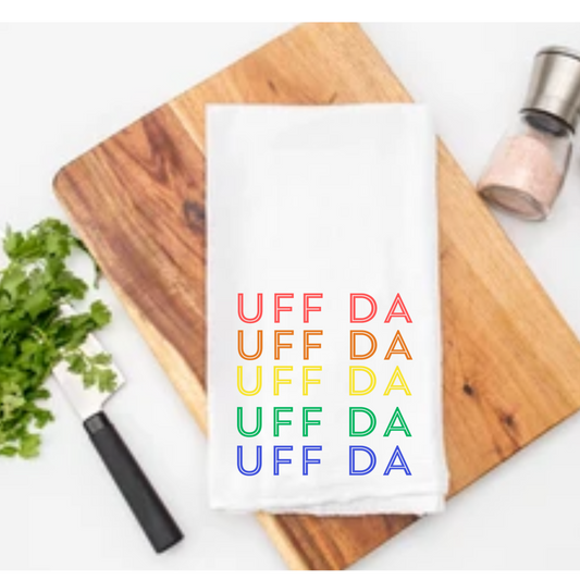 Kitchen Towel - Retro Rainbow Uff Da